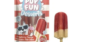 Pup Fun Παγωτό με γεύση milkshake Φράουλα 60gr